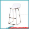 Plastic Bar with Steel Stainess Base Bar Furniture Bar Stool Chair with Back